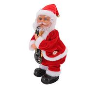 ARTOCT Muñeco Eléctrico de Baile Musical Navideño con Anciano, Papá Divertido Que Sacude la Cadera con Música para Decoración Navideña, Fiesta, Regalo para el Hogar (Guitarra)