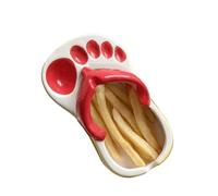 ARTOCT Plato de Cerámica para Patatas Fritas, Diseño Exclusivo de