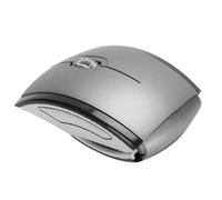 ARTOCT Ratón inalámbrico plegable portátil de 2,4 GHz, ergonómico, interruptor magnético de apagado con receptor para ordenador portátil (gris)