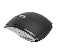 ARTOCT Ratón inalámbrico plegable portátil de 2,4 GHz, ergonómico, interruptor magnético de apagado con receptor para ordenador portátil (negro)