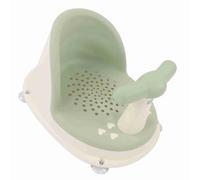 ARTOCT Silla de Ducha Infantil Plegable con Ventosa (Verde) | Material portátil, agradable para la piel, adecuado para viajar, fácil almacenamiento, asa desmontable