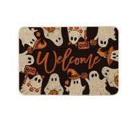 Artoid Mode Felpudo Halloween Boo Fantasma Calabazas 40x60 cm | Alfombra de cocina estacional bienvenida decoración para interior y exterior