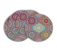 Artoid Mode Juego de 4 salvamanteles bohemios, diseño de mandala marroquí, 37 cm, para cocina, decoración de interior, vacaciones, fiestas