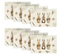 Artoid Mode Juego de 8 manteles individuales con diseño de zanahorias, conejos, conejos, feliz Pascua, decoración de mesa de cocina, decoración de interiores, vacaciones, fiestas, 30 x 45 cm