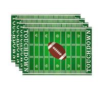 Artoid Mode Sport American Football Rugby Stadium Juego de 4 manteles individuales, cocina de temporada, decoración de mesa, interior, vacaciones, fiesta, decoración, 30 x 45 cm