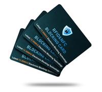 Artomnivera Paquete de 4 tarjetas de bloqueo RFID y NFC, protector delgado antirrobo sin contacto para tarjetas de débito/crédito, pasaporte, identificación, protección de cartera para hombres y