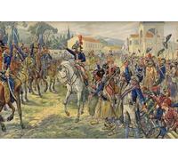 ARToPHIIU Artistica Imagen Lienzo Famosa Pintura Reproducción Napoleón Bonaparte a su llegada a la ciudad ocupada de Niza por Jacques Marie Gaston Onfray De Breville para Decoración de Paredes 60x90cm