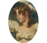 ARToPHIIU Cuadros Abstractos Póster de Lienzo Impresión en Lienzo Cabeza de inocencia de una de William Etty para la Decoración del Hogar de la Oficina 60x90cm