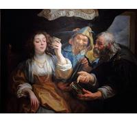 ARToPHIIU Cuadros Abstractos Póster de Lienzo Impresión en Lienzo Conócete a ti mismo Juventud entre el vicio y la virtud de Jacob Jordaens para la Decoración del Hogar de la Oficina 60x90cm