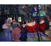 ARToPHIIU Cuadros Abstractos Póster de Lienzo Impresión en Lienzo Conquistadores de Boris Dmitrievich Grigoriev para la Decoración del Hogar de la Oficina 60x90cm