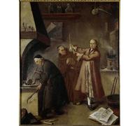 ARToPHIIU Cuadros Abstractos Póster de Lienzo Impresión en Lienzo el laboratorio del alquimista de pietro longhi para la Decoración del Hogar de la Oficina 60x90cm