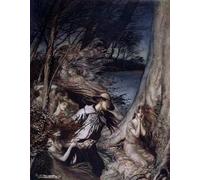 ARToPHIIU Cuadros Abstractos Póster de Lienzo Impresión en Lienzo Hada de Arthur Rackham para la Decoración del Hogar de la Oficina 60x90cm