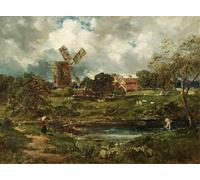 ARToPHIIU Cuadros Abstractos Póster de Lienzo Impresión en Lienzo Il Mulino a Vento Herbert Edwin Pelham-stanton para la Decoración del Hogar de la Oficina 60x90cm
