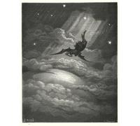 ARToPHIIU Cuadros Abstractos Póster de Lienzo Impresión en Lienzo Ilustración de para Miltons Paradise Lost Book Iii de Gustave Dore para la Decoración del Hogar de la Oficina 60x90cm