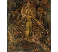 ARToPHIIU Cuadros Abstractos Póster de Lienzo Impresión en Lienzo La Forma Espiritual Di Pitt Che Guida Il Behemoth William Blake para la Decoración del Hogar de la Oficina 60x90cm