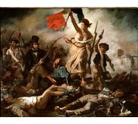 ARToPHIIU Cuadros Abstractos Póster de Lienzo Impresión en Lienzo La libertad guiando al pueblo de Ferdinandeugene Delacroix para la Decoración del Hogar de la Oficina 60x90cm