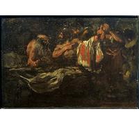 ARToPHIIU Cuadros Abstractos Póster de Lienzo Impresión en Lienzo Los hijos de Jacob traen camisas ensangrentadas por Eugene Lucas Velazquez para la Decoración del Hogar de la Oficina 60x90cm