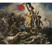 ARToPHIIU Imagen de Lienzo Impresión de Imagen Clásicas Poster La libertad guiando al pueblo julio de Ferdinandeugene Delacroix para Decoraciones del Hogar 60x90cm