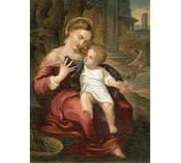 ARToPHIIU Imagen de Lienzo Impresión de Imagen Clásicas Poster la sagrada familia de antonio da correggio para Decoraciones del Hogar 60x90cm