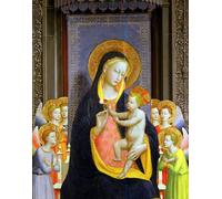 ARToPHIIU Imagen de Lienzo Impresión de Imagen Clásicas Poster Retablo de San Domenico Tempera Pan de oro sobre detalle de Fra Angelico para Decoraciones del Hogar 60x90cm