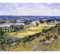 ARToPHIIU Imagen de Lienzo Impresión de Imagen Clásicas Poster Valle del Sena de Giverny Heights por Theodore Robinson para Decoraciones del Hogar 60x90cm