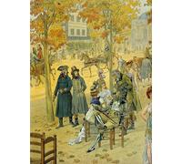 ARToPHIIU Impresiones de Lienzo Decorativo Cuadro Jean Andoche Junot y Napoleón I Bonaparte caminan por el Boulevard de Coblenz en París para la Decoración del Hogar del Dormitorio 60x90cm