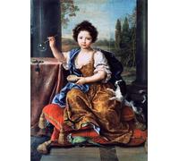 ARToPHIIU Impresiones de Lienzo Decorativo Cuadro Retrato de Louise Marie Anne De Bourbon o Mademoiselle De Tours de Pierre Mignard para la Decoración del Hogar del Dormitorio 60x90cm