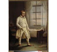 ARToPHIIU Impresiones de Lienzo Retrato de Napoleón I a Sainte Helene en Longwood dictando sus memoriales por Charles Auguste Steuben para la Decoración del Hogar del Dormitorio 60x90cm