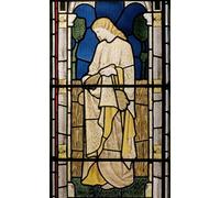 ARToPHIIU Impresiones de Lienzo Ruth en medio de la iglesia alienígena de maíz de St Edward the Confessor Cheddleton por William Morris para la Decoración del Hogar del Dormitorio 60x90cm