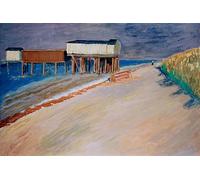 ARToPHIIU Pared Arte Cuadro Artistica Imagen Lienzo Famosa Pintura Reproducción Badehaus de Marianne Von Werefkin para Decoración de Paredes 60x90cm