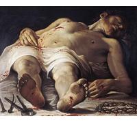 ARToPHIIU Pared Arte Cuadro Artistica Imagen Lienzo Famosa Pintura Reproducción Cristo muerto de Annibale Carracci para Decoración de Paredes 60x90cm