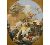 ARToPHIIU Pared Arte Cuadro Artistica Imagen Lienzo Famosa Pintura Reproducción La Apoteosis de la Monarquía Hispánica de Battista para Decoración de Paredes 60x90cm
