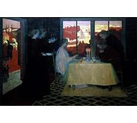 ARToPHIIU Pared Arte Cuadro Artistica Imagen Lienzo Famosa Pintura Reproducción La cena de Emaús de Maurice Denis para Decoración de Paredes 60x90cm
