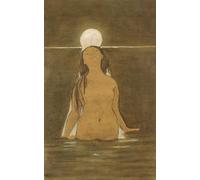ARToPHIIU Pared Arte Cuadro Artistica Imagen Lienzo Famosa Pintura Reproducción la sirena de harald oscar sohlberg para Decoración de Paredes 60x90cm