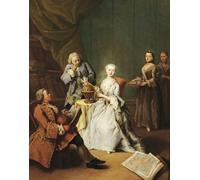 ARToPHIIU Pared Arte Cuadro Artistica Imagen Lienzo Famosa Pintura Reproducción Lección de geografía de Pietro Longhi para Decoración de Paredes 60x90cm