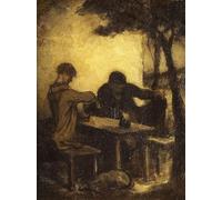 ARToPHIIU Pared Arte Cuadro Artistica Imagen Lienzo Famosa Pintura Reproducción los bebedores de Honoré Daumier para Decoración de Paredes 60x90cm