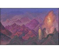 ARToPHIIU Pared Arte Cuadro Artistica Imagen Lienzo Famosa Pintura Reproducción Mahoma el profeta de Nicholas Roerich para Decoración de Paredes 60x90cm