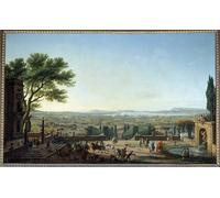 ARToPHIIU Pared Arte Cuadro Artistica Imagen Lienzo Famosa Pintura Reproducción Vista del puerto y la ciudad de Toulon Pintura de Claude Vernet para Decoración de Paredes 60x90cm