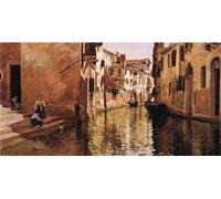 ARToPHIIU Pinturas al óleo Clásicas Impresiones de Lienzo Decorativo Cuadro El Canal de Julius Leblanc Stewart para la Decoración del Hogar del Dormitorio 60x90cm