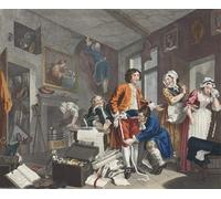 ARToPHIIU Pinturas al óleo Clásicas Impresiones de Lienzo Decorativo Cuadro elheredero toma posesión de los efectos del avaro de William Hogarth para la Decoración del Hogar del Dormitorio 60x90cm