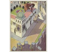ARToPHIIU Pinturas al óleo Clásicas Impresiones de Lienzo Decorativo Cuadro Ilustración para los viajes de Gulliver de Artus Scheiner para la Decoración del Hogar del Dormitorio 60x90cm