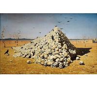 ARToPHIIU Pinturas al óleo Clásicas Impresiones de Lienzo Decorativo Cuadro La apoteosis de la guerra de Vasili Vasilievich Vereshchagin para la Decoración del Hogar del Dormitorio 60x90cm