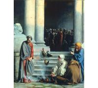 ARToPHIIU Pinturas al óleo Clásicas Impresiones de Lienzo Decorativo Cuadro La traición de Peter Carl Heinrich Bloch para la Decoración del Hogar del Dormitorio 60x90cm