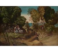 ARToPHIIU Pinturas al óleo Clásicas Impresiones de Lienzo Decorativo Cuadro Las tres edades de los humanos de Dosso Dossi para la Decoración del Hogar del Dormitorio 60x90cm
