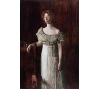 ARToPHIIU Pinturas al óleo Clásicas Impresiones de Lienzo Decorativo Cuadro Nthe Old fashioned Dressnretrato de Helen Montanverde Parker por Eakins para la Decoración del Hogar del Dormitorio 60x90cm
