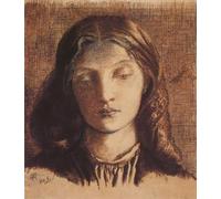 ARToPHIIU Pinturas al óleo Clásicas Impresiones de Lienzo Decorativo Cuadro Retrato de Elizabeth Siddal Dante Gabriel Rossetti para la Decoración del Hogar del Dormitorio 60x90cm