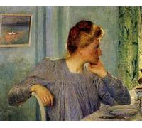 ARToPHIIU Pinturas al óleo Clásicas Impresiones de Lienzo Decorativo Cuadro Retrato de Madame Claus de Emile Claus para la Decoración del Hogar del Dormitorio 60x90cm
