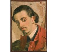 ARToPHIIU Pinturas al óleo Clásicas Impresiones de Lienzo Decorativo Cuadro Retrato de un hombre parte de un por Giuseppe Abbati para la Decoración del Hogar del Dormitorio 60x90cm