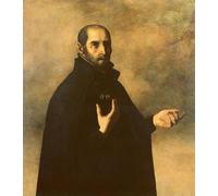 ARToPHIIU Pinturas al óleo Clásicas Impresiones de Lienzo Decorativo Cuadro San Ignacio de Loyola de Francisco De Zurbarán para la Decoración del Hogar del Dormitorio 60x90cm