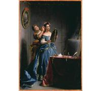 ARToPHIIU Pinturas al óleo Clásicas Impresiones de Lienzo Decorativo Cuadro una dama en su baño de Jean Raoux para la Decoración del Hogar del Dormitorio 60x90cm